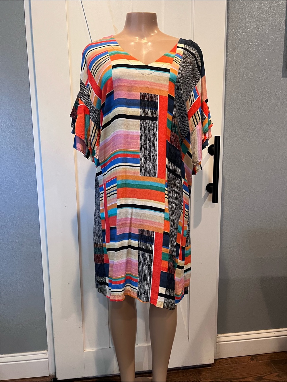 Uncle Frank flowy dress xl multicolor